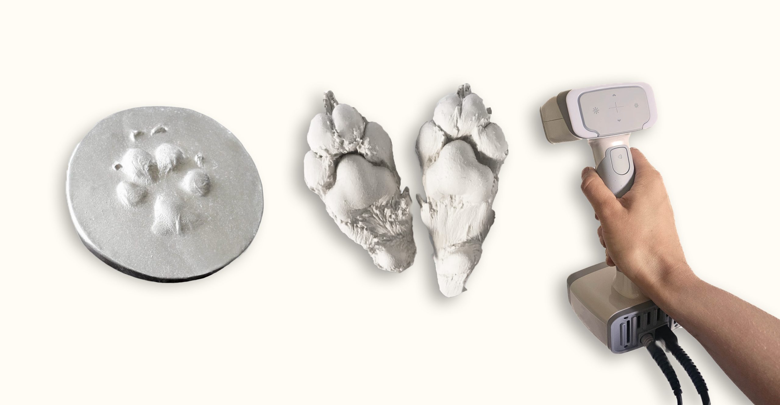 aandenken overleden huisdier in 3D scan alginaat of afdruk