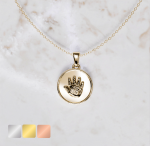 Ketting bedel rond met omlijsting | 14-402