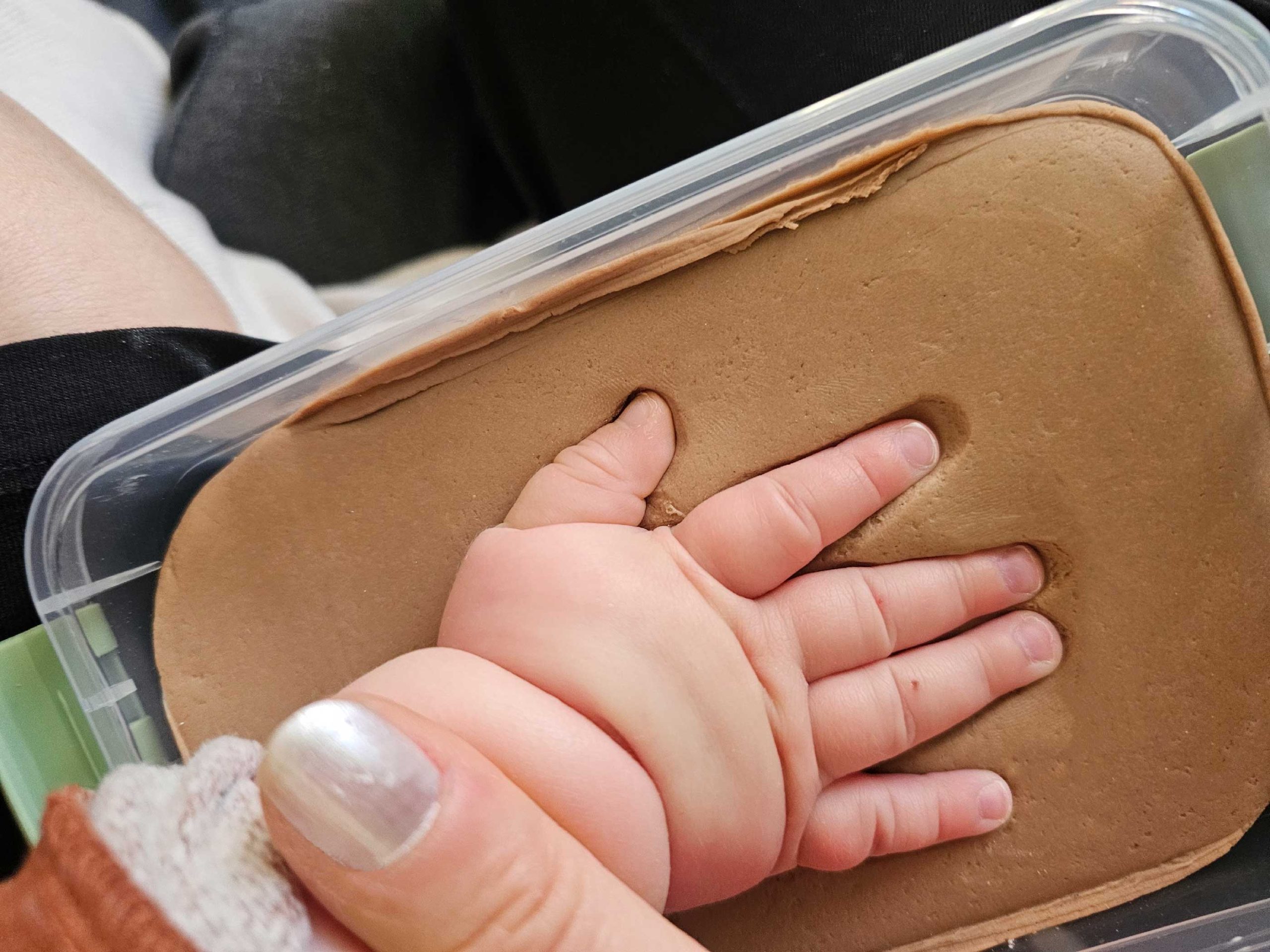 handafdruk bij imprintedme van het handje van een kleintje