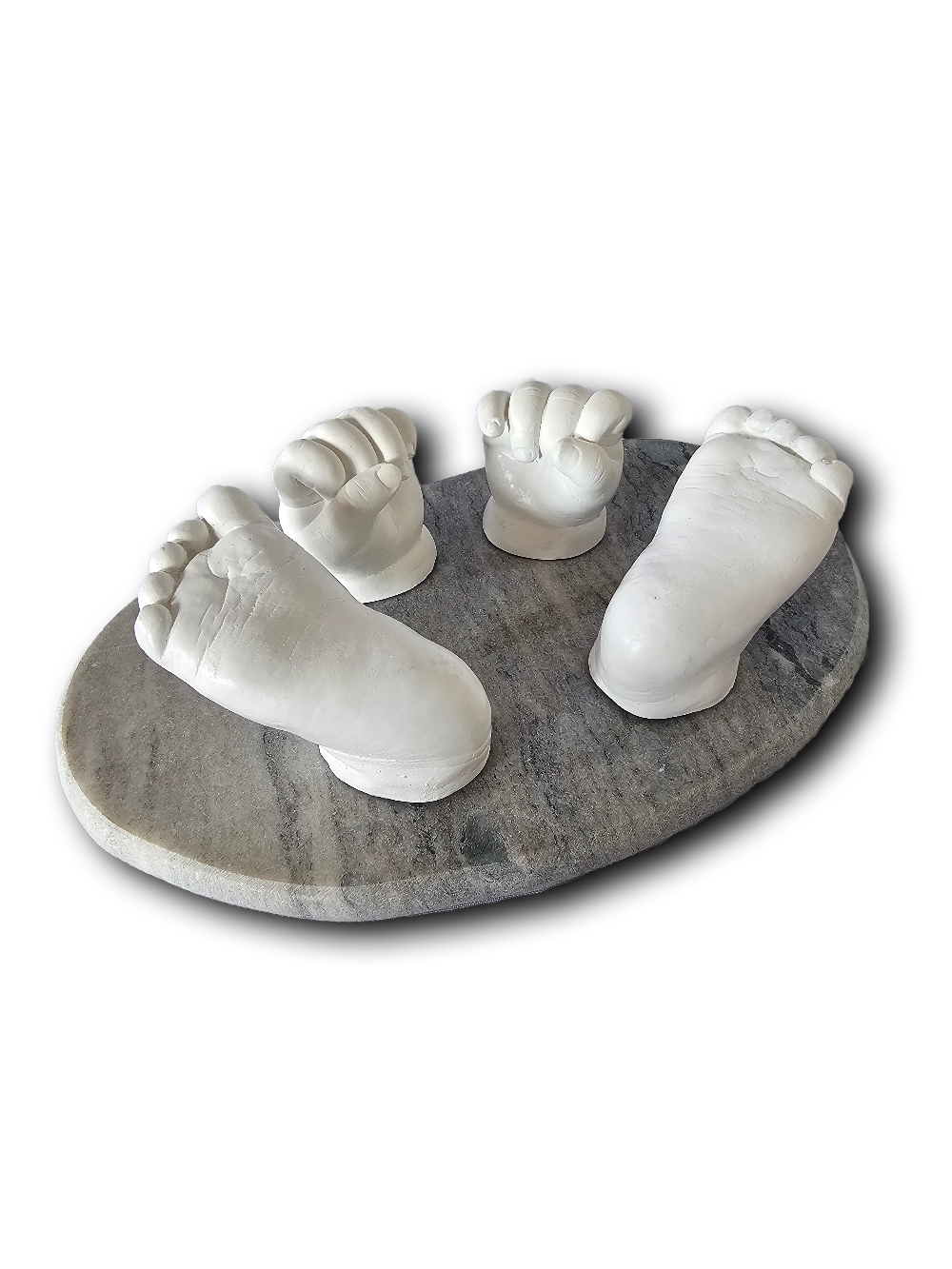 handjes-en-voetje-beeld-gips Beeld kleintje | 14-102 - Afbeelding 1