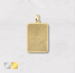 rechthoekige hanger met vingerafdruk | 16-411