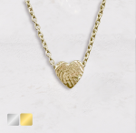 Vingerafdruk hartje aan collier | 16-400