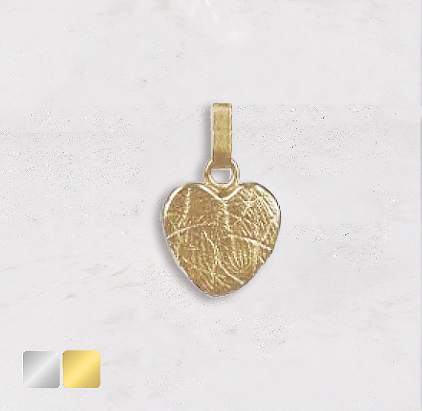 hartje-goud Hartjes hanger met vingerafdruk | 16-406 - Afbeelding 1