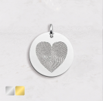 Ronde hanger dubbele vingerafdruk hart | 16-413 - Afbeelding 2