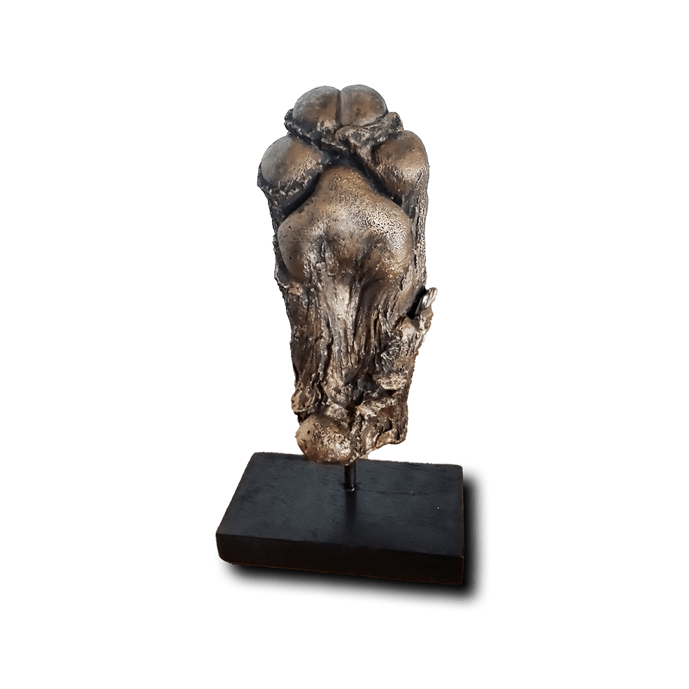 hondenpoot-vierkant-zij Huisdier beeld brons | 13-103 - Afbeelding 1