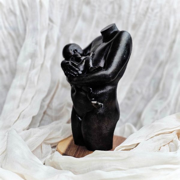 Kunststof Moeder en kind beeld zonder kleding | 14-108