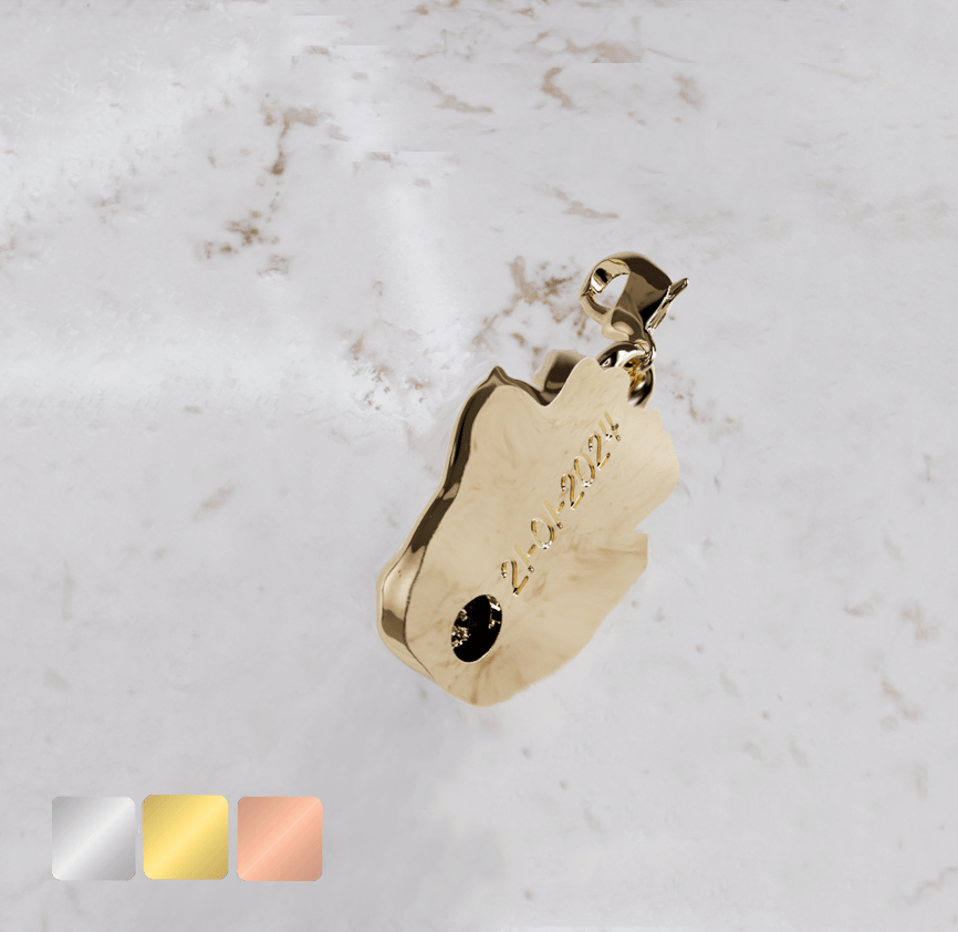 aandenken overleden huisier in as sieraad