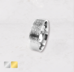Gladde ring met vingerafdruk | 16-302 - Afbeelding 2