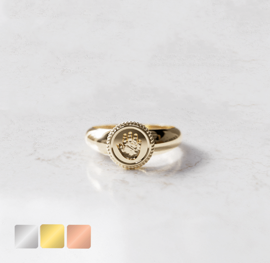 render-ring-45-gold-voor-kleur Ronde ring met deco omlijsting | 14-312 - Afbeelding 1