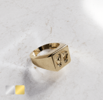 Zegelring rechthoekig Heren | 14-306