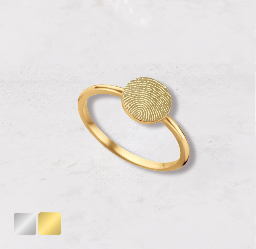 ring-met-rondje Ring rond vingerafdruk | 16-303 - Afbeelding 1
