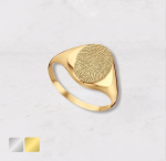 Zegelring ovaal vingerafdruk | 16-305