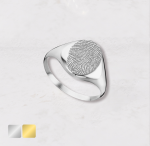 Zegelring ovaal vingerafdruk | 16-305 - Afbeelding 2