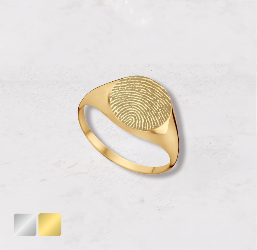 ring-zegel-rond-vingerafdruk-goud Zegelring rond vingerafdruk | 16-307 - Afbeelding 1