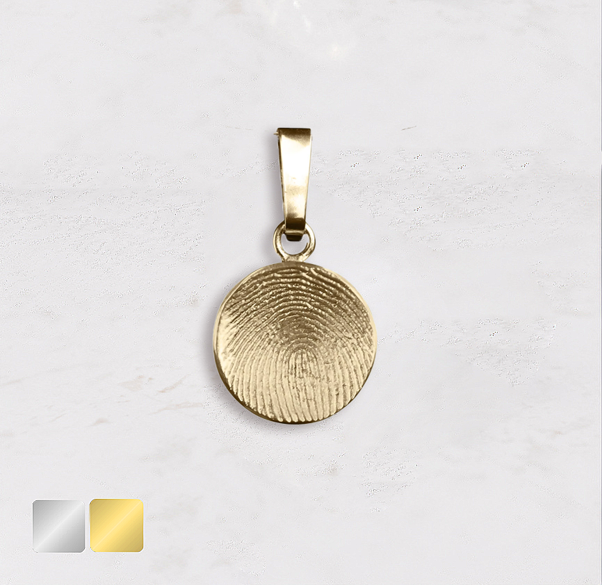 ronde-hangergoud Ronde hanger met vingerafdruk | 16-415 - Afbeelding 1