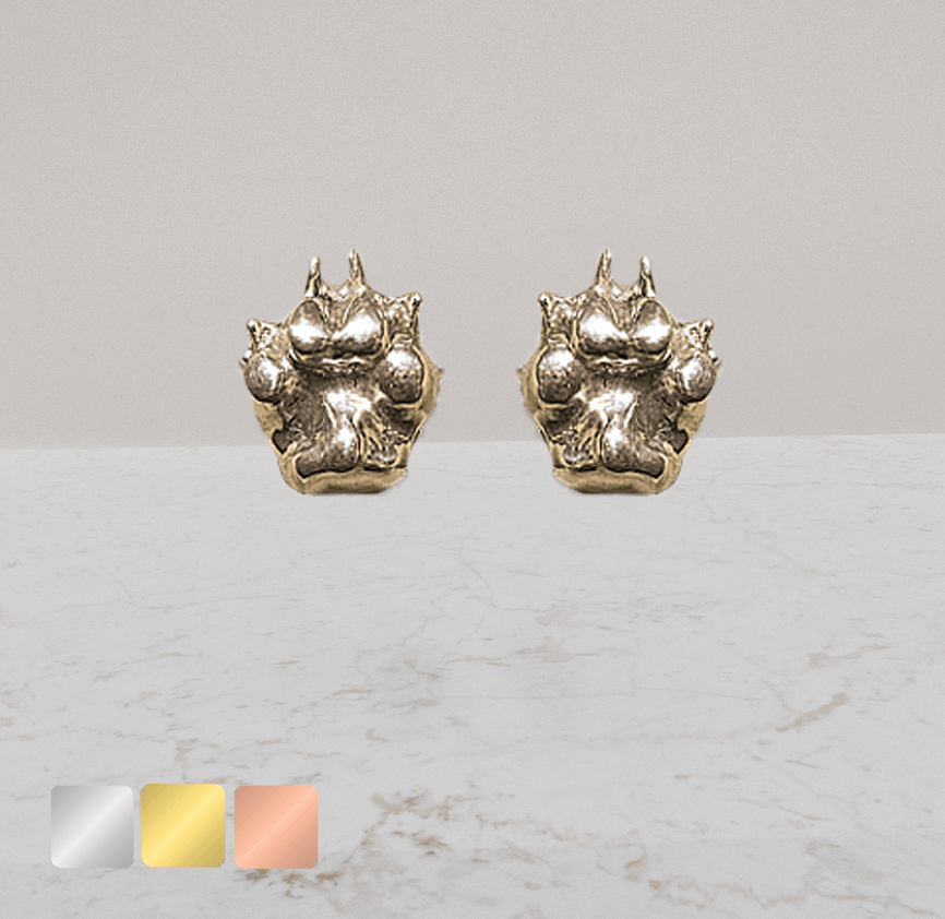 voetjes-studs-goud-voor-kleur-3 Oorstekers pootjes | 14-501 - Afbeelding 1