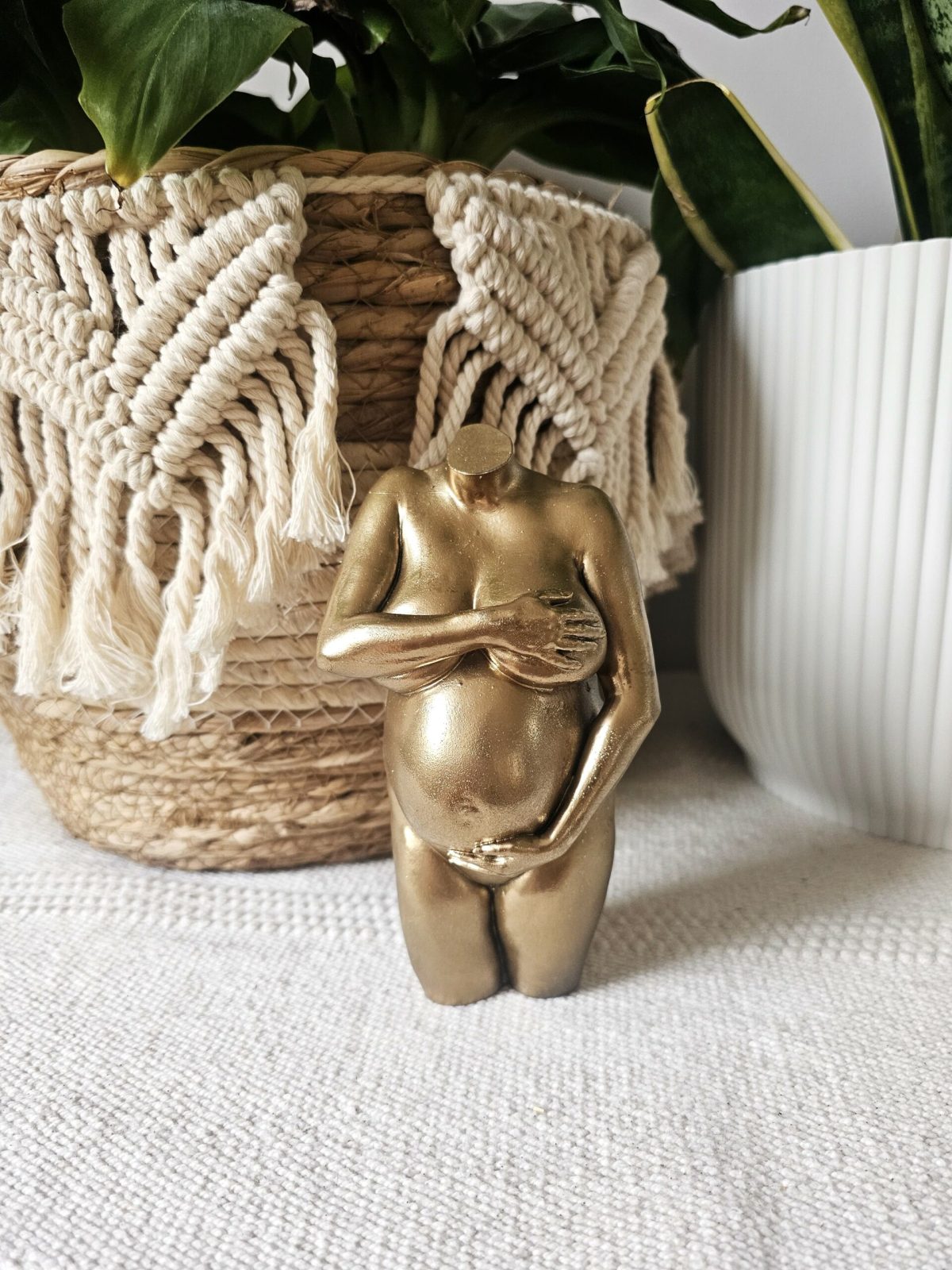 Zwangerschapsbeeldje glossy goudlook | 17-103 - Afbeelding 3