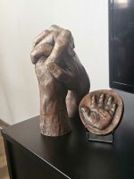 Beeld plat handje of voetje acryl gecoat | 14-107