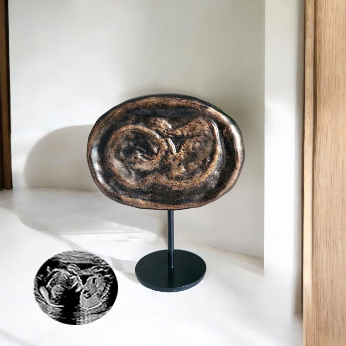 Beeldje echo brons Bronzen beeldje echo 2D