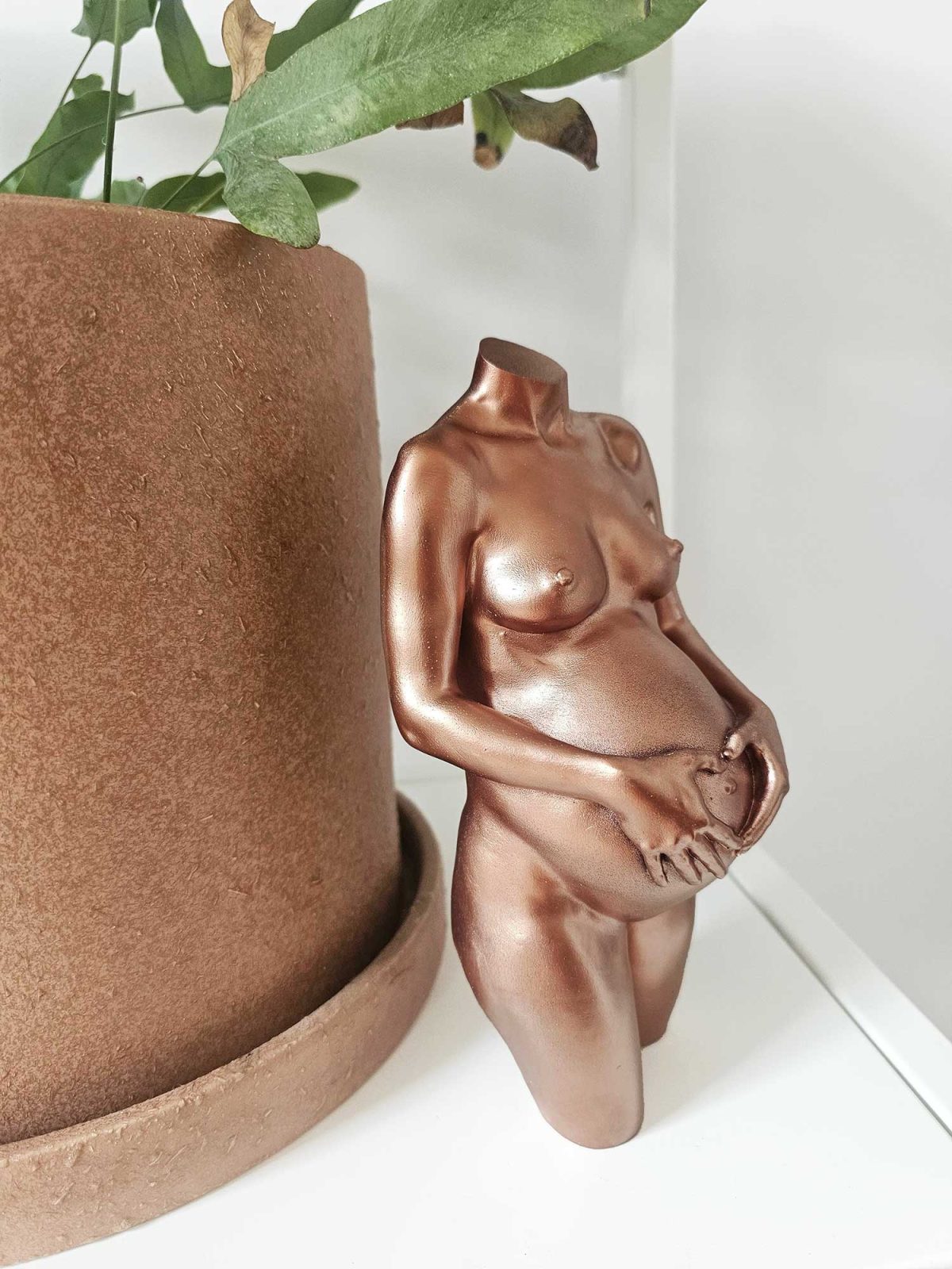 Zwangerschapsbeeldje koperlook | 17-107 - Afbeelding 4