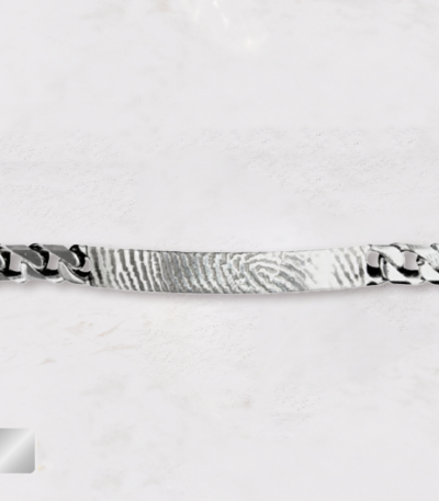 lederen armband met vingerafdruk