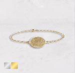 vingerafdruk armband ovaal goud