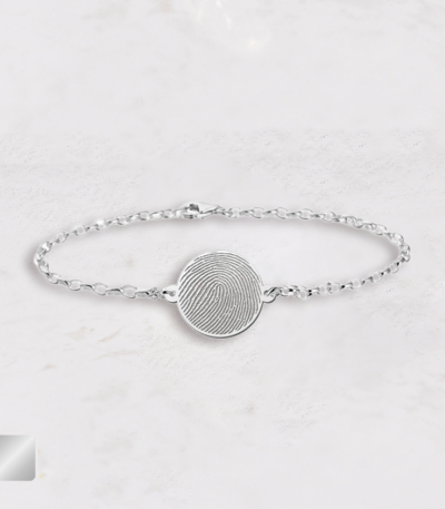 vingerafdruk armband rond goud