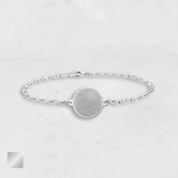 vingerafdruk armband rond goud