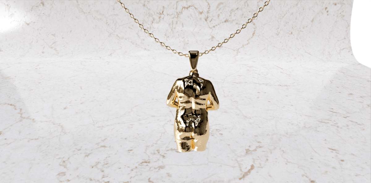 Ketting met zwangerschaps bedel met armen | 17-400 - Afbeelding 2