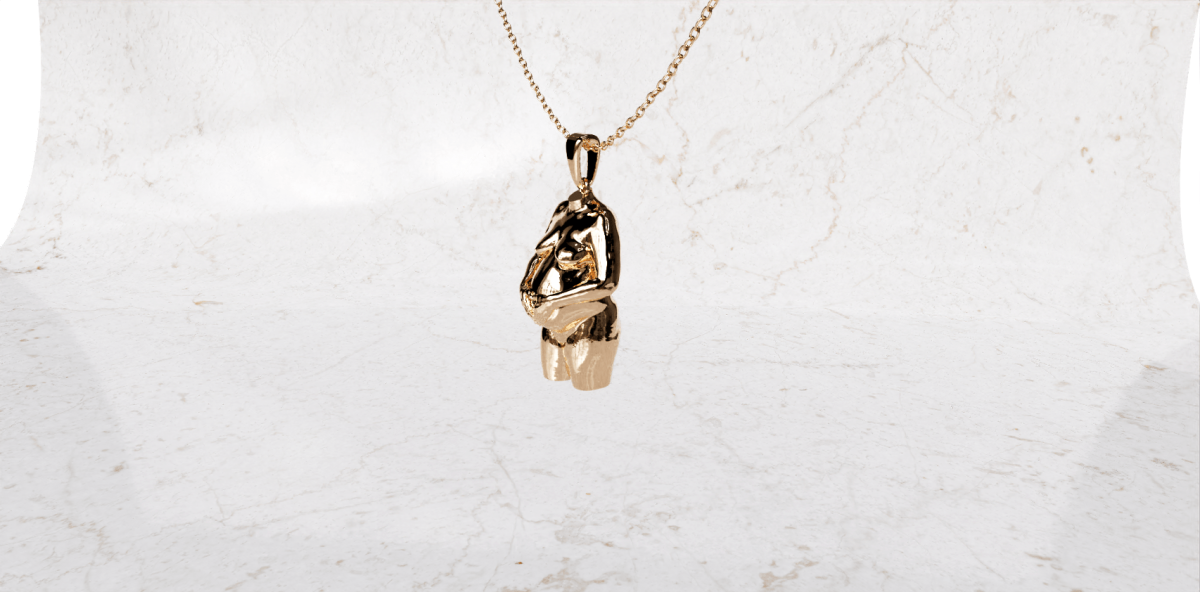 Ketting met zwangerschaps bedel met armen | 17-400 - Afbeelding 9