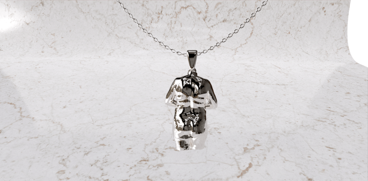 Ketting met zwangerschaps bedel met armen | 17-400 - Afbeelding 5