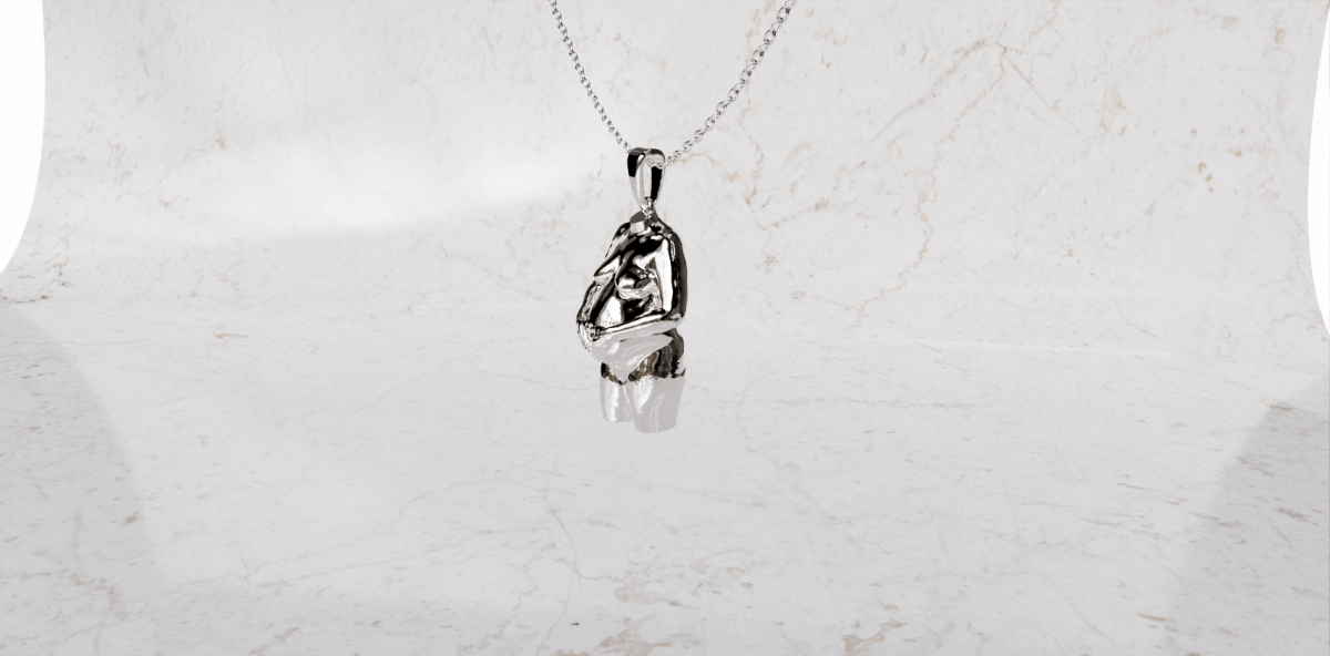 Ketting met zwangerschaps bedel met armen | 17-400 - Afbeelding 6