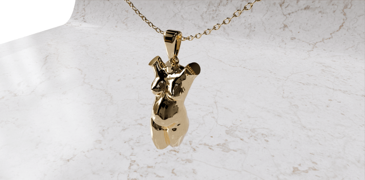 Ketting met zwangerschaps bedel zonder armen | 17-401 - Afbeelding 2