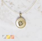 Ketting bedel rond met deco | 14-401