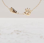 Ketting met 2 handjes/ voetjes | 14-417 - Afbeelding 3