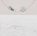 Ketting met 2 handjes/ voetjes | 14-417 - Afbeelding 2