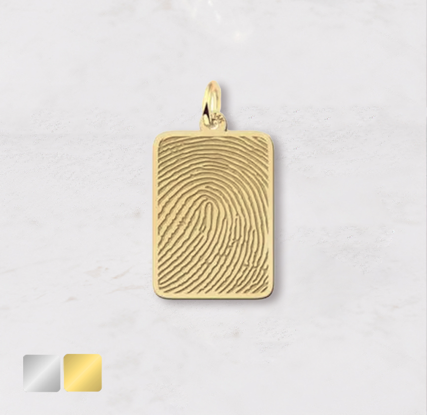 hanger-goud.png rechthoek met vingerafdruk bedel goud