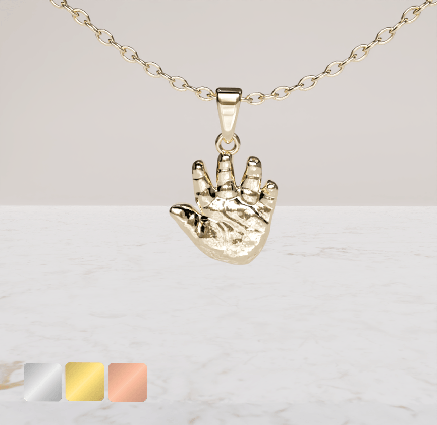 ketting-bedel-handje-kleur.png Ketting handje bedel | 14-412 - Afbeelding 1