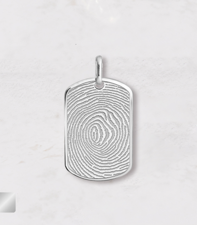 Tag vingerafdruk zilver