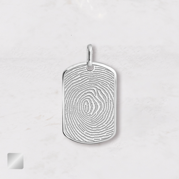 Tag vingerafdruk zilver