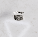 Zegelring rechthoeking afgerond huisdier Heren | 13-318 - Afbeelding 2