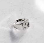 Zegelring rechthoekig Heren | 14-306 - Afbeelding 3