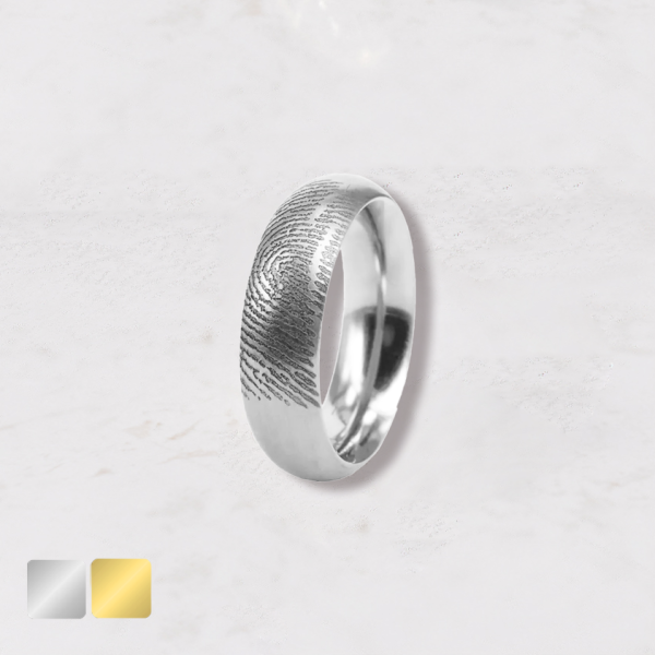 Vingerafdruk ring dames