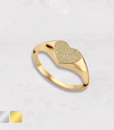 ring in de vorm van een hartje