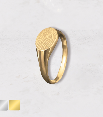 vingerafdruk ring goud