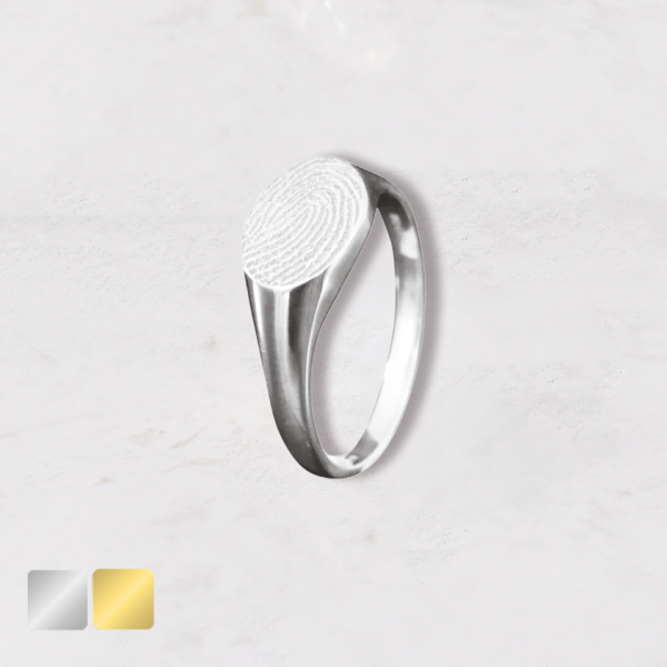 vingerafdruk ring zilver