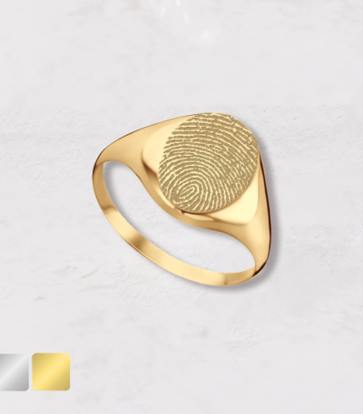 vingerafdrukring goud