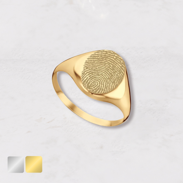 vingerafdrukring goud