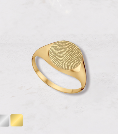vingerafdrukring goud