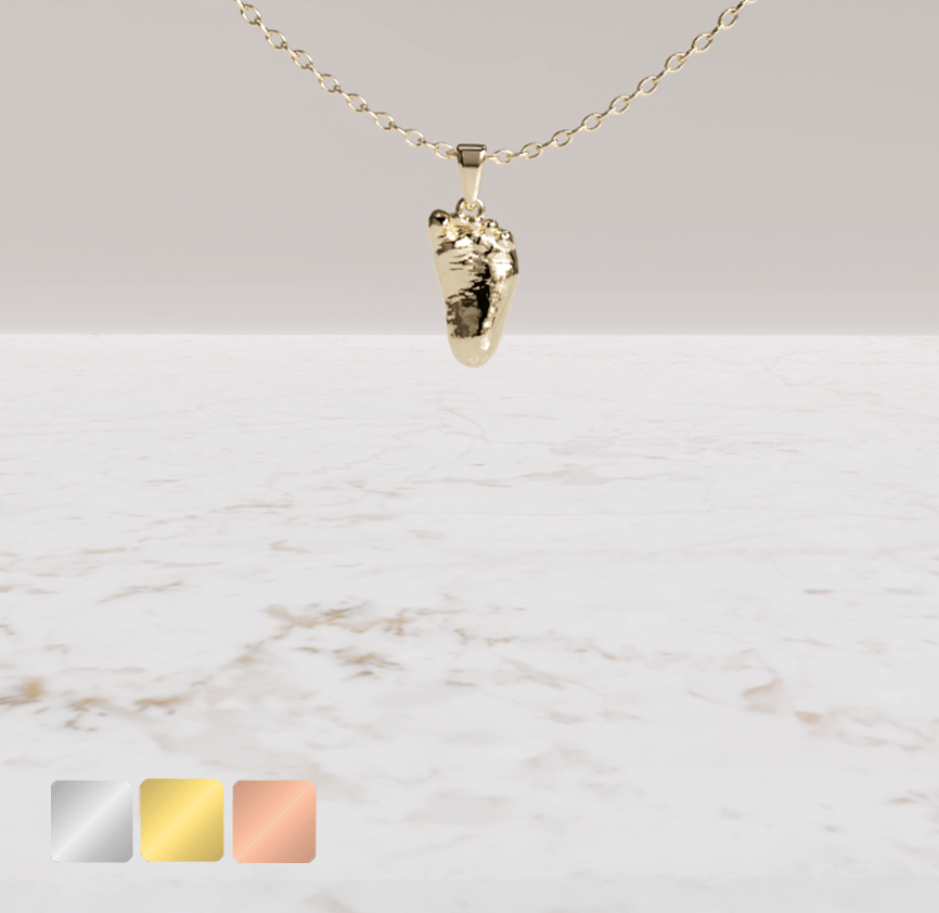 voetje-recht-goud-voor-kleur.png Ketting voetje bedel | 14-405 - Afbeelding 1